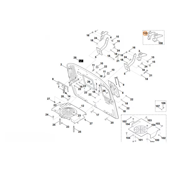STIHL  blacha prowadnicy prawa 6170 763 5906